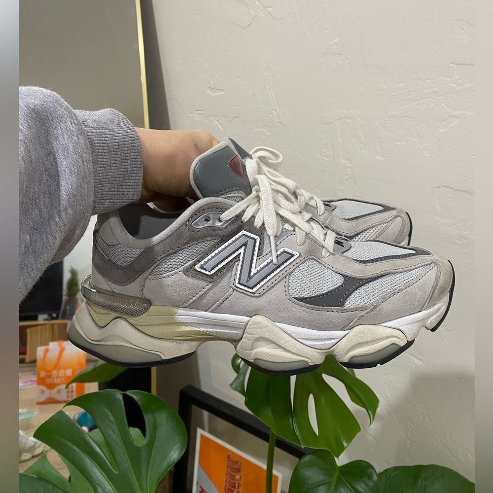 New Balance Gray and White Athletic Shoes 9060